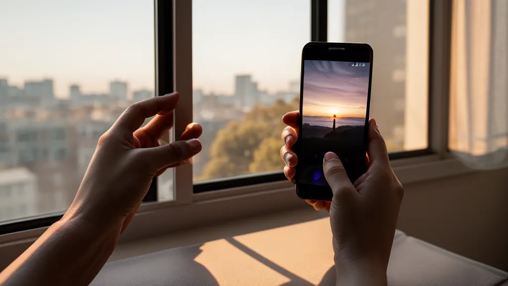 Smartphone mit einer KI-Schulungs-App für die Mitarbeiterschulung in entspannter häuslicher Umgebung.