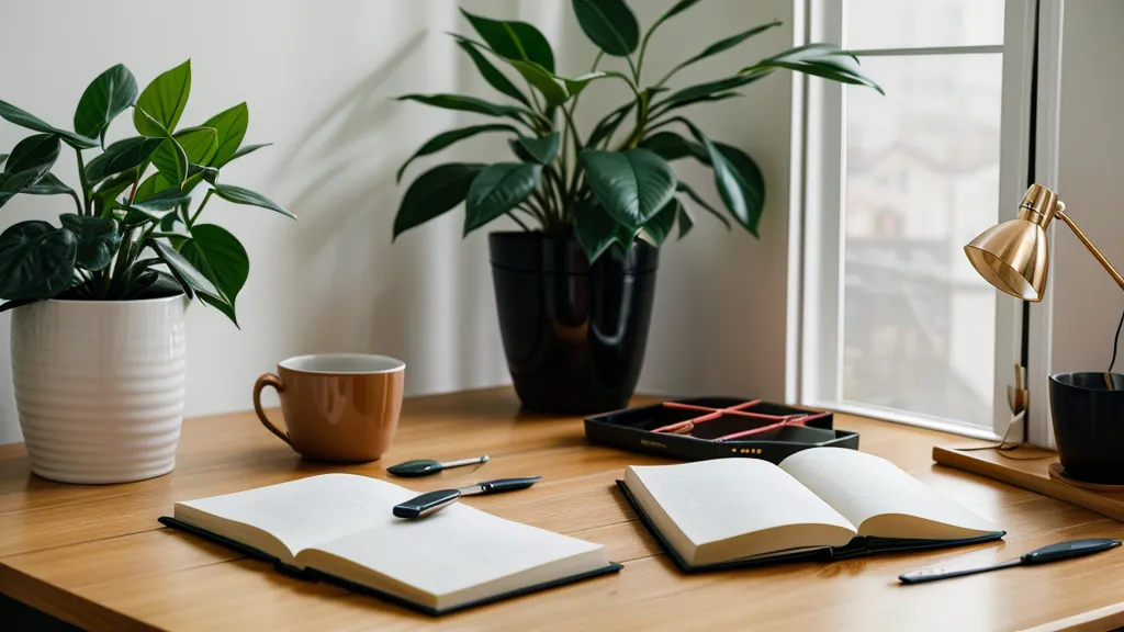 HR-Managerin macht nach der Arbeit Yoga zum Ausgleich neben Aktenordnern mit Gesetzestexten zur KI-Compliance